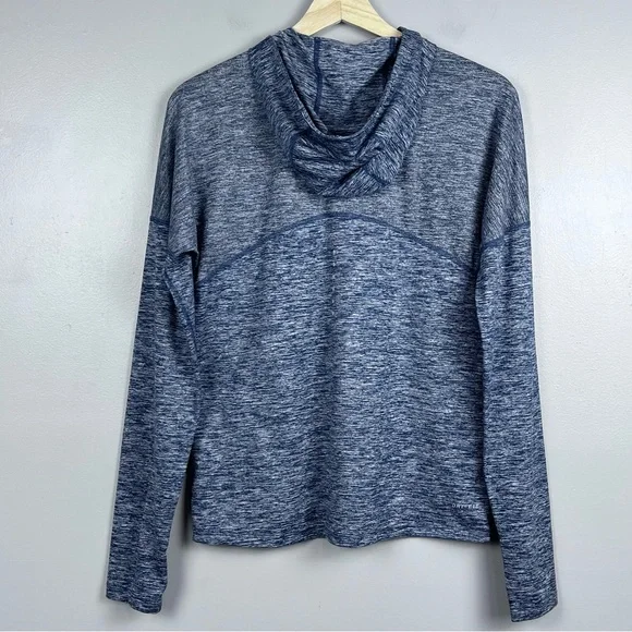 Nike Running Women's Dri-Fit Element 1/4 Zip Heathered Blue Hoodie Size S - Picture 3 of 16